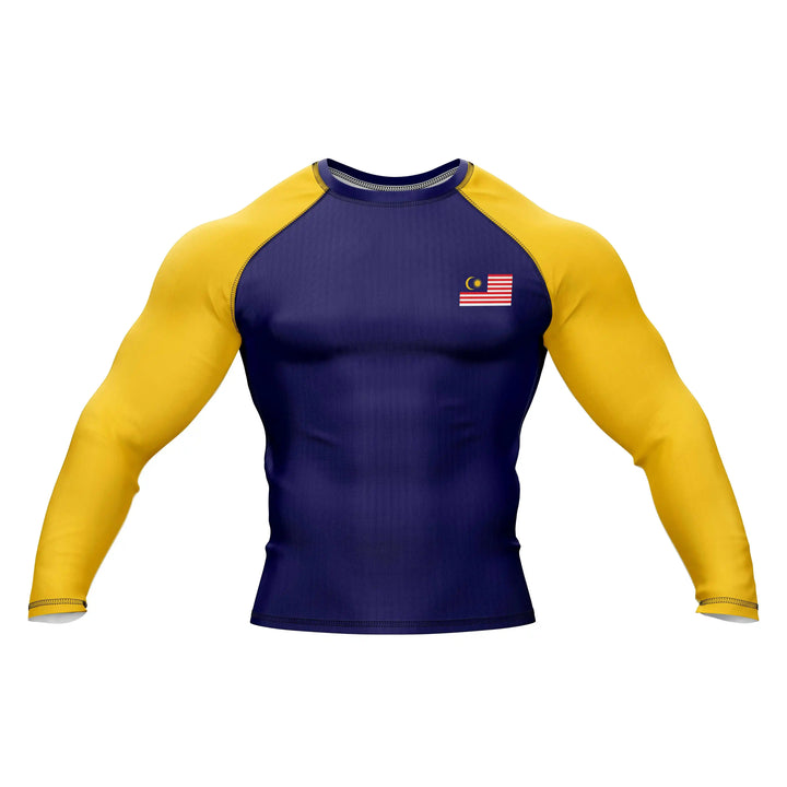 Combatra Malaysia Flag Patriotic BJJ Rashguard – UPF 50+