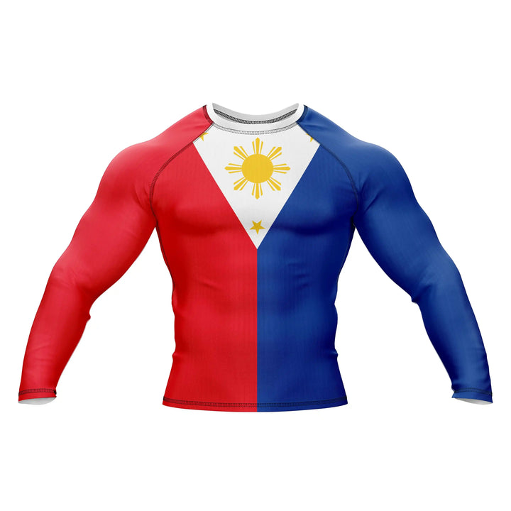 Combatra Philippines Flag Patriotic BJJ Rashguard – UPF 50+