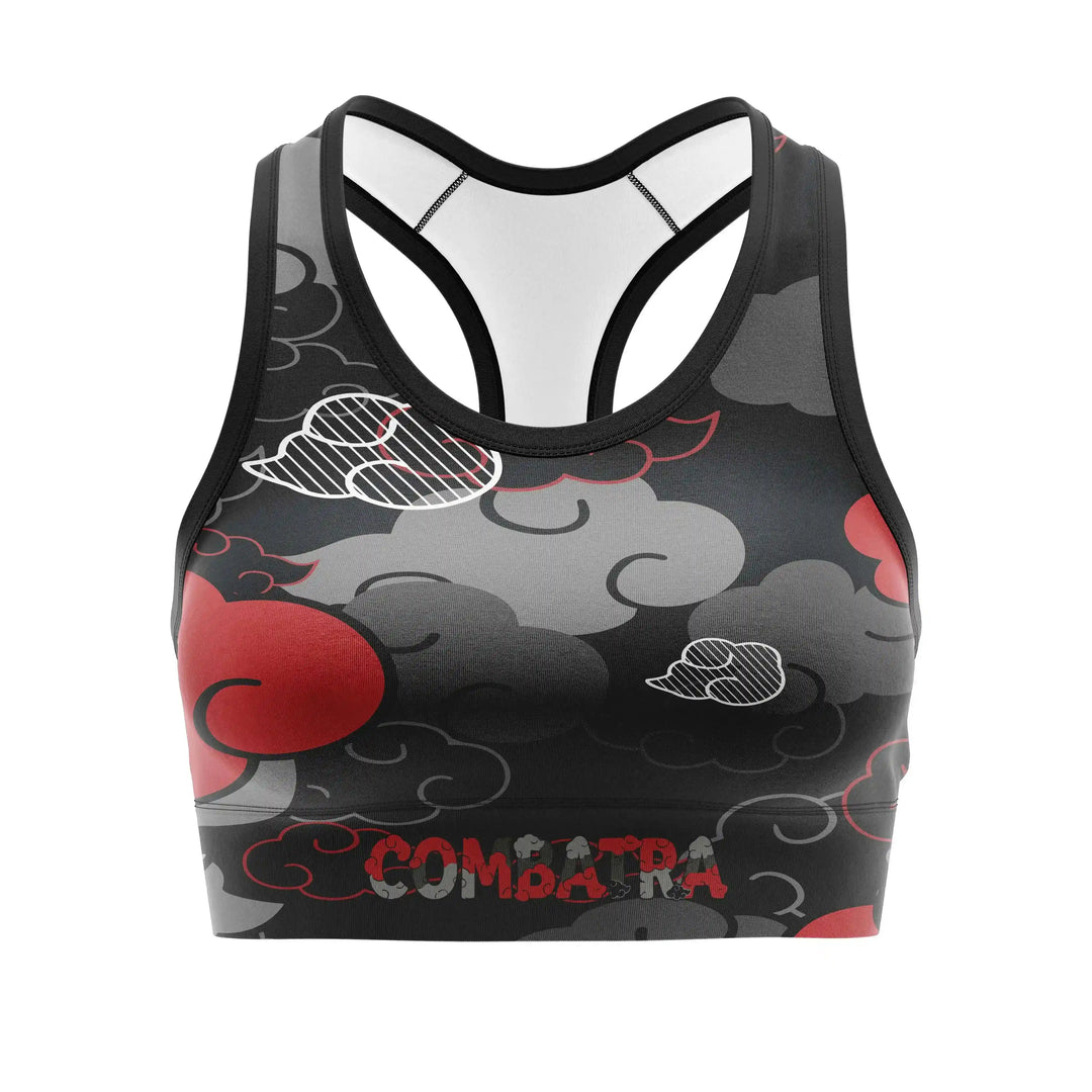 Dark Cloud Rising Sports Bra detail view | Combatra