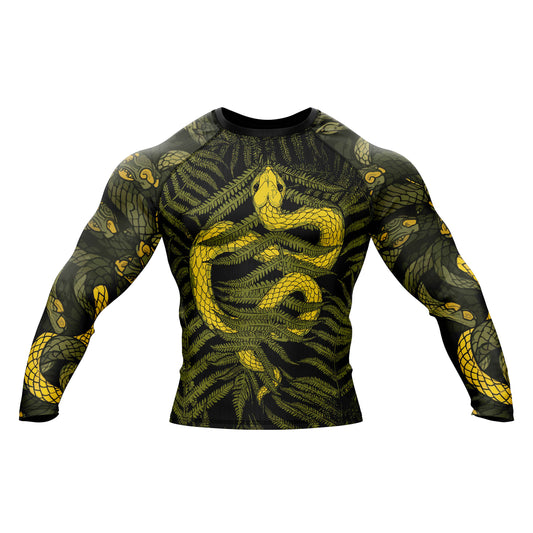 Abstract Snake Fury Compression Rash Guard