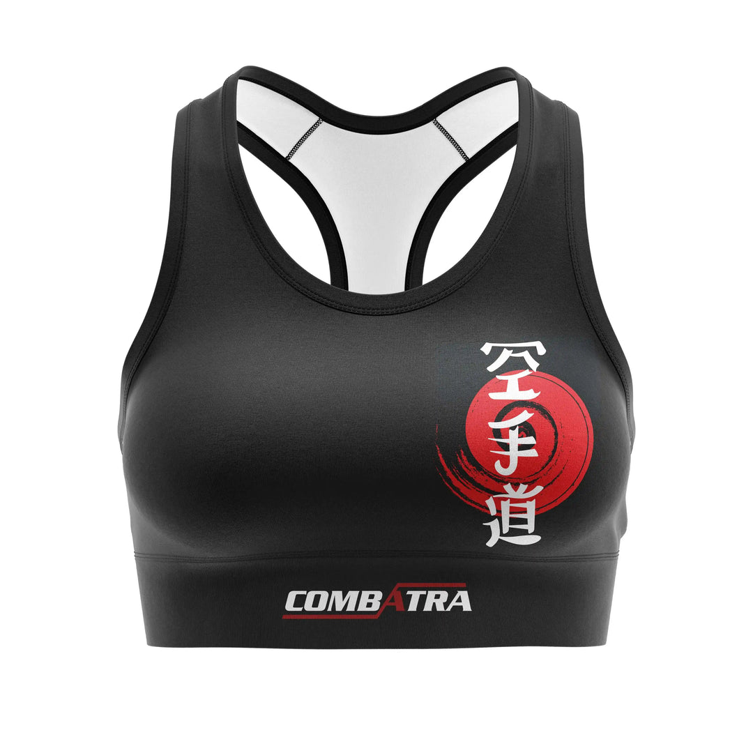Black Edition Sports Bra front view | Combatra