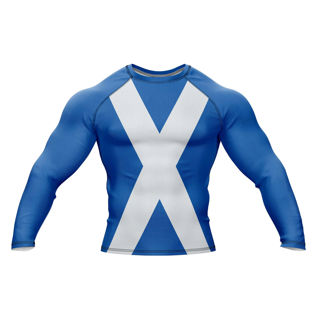 Combatra Scotland Flag Patriotic BJJ Rashguard – UPF 50+