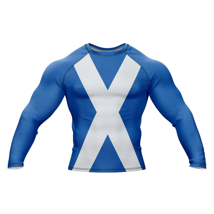 Combatra Scotland Flag Patriotic BJJ Rashguard – UPF 50+