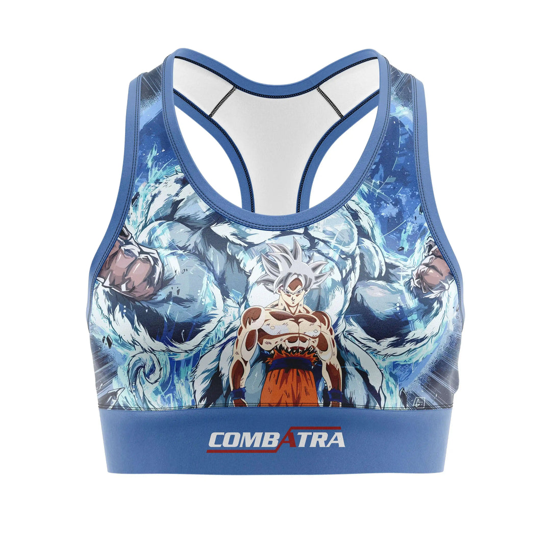 Anime Ascension Warrior Sports Bra front view | Combatra