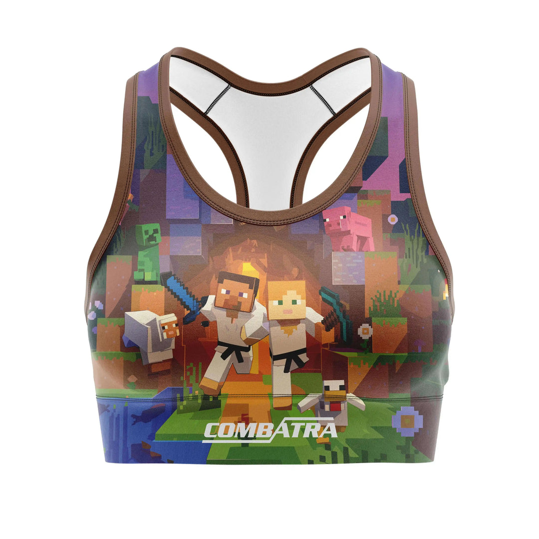 Combat Pixel Sports Bra front view | Combatra