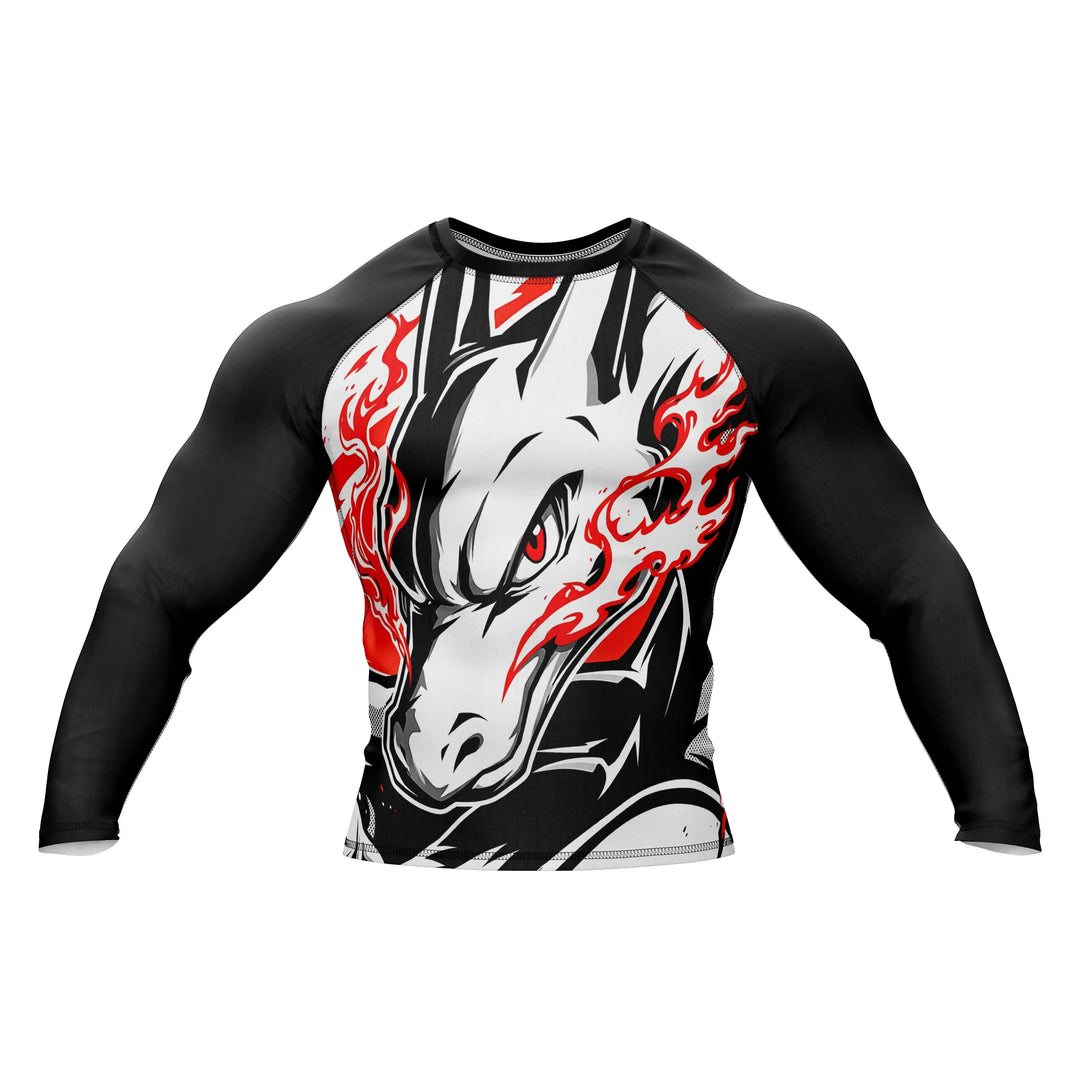 Combatra White Fierce Dragon BJJ Rashguard – UPF 50+