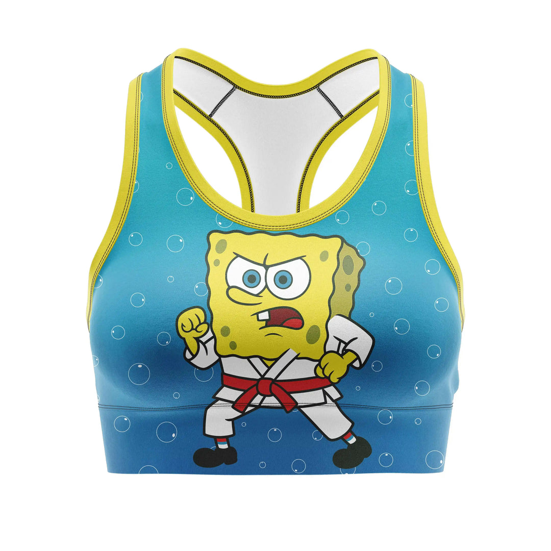 Combat Sponge Sports Bra front view | Combatra