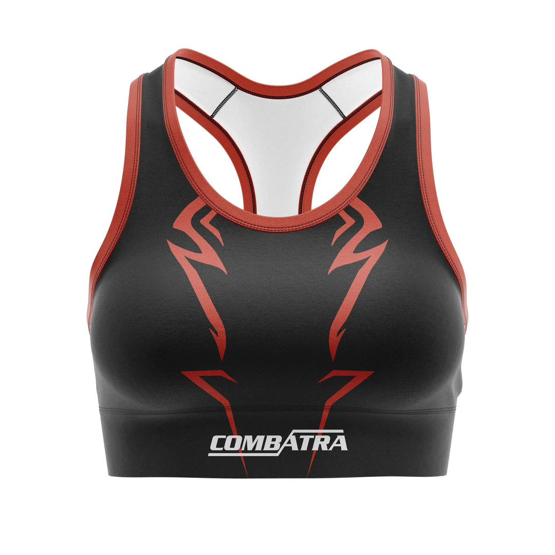 Shadow Flame Combat Sports Bra front view | Combatra
