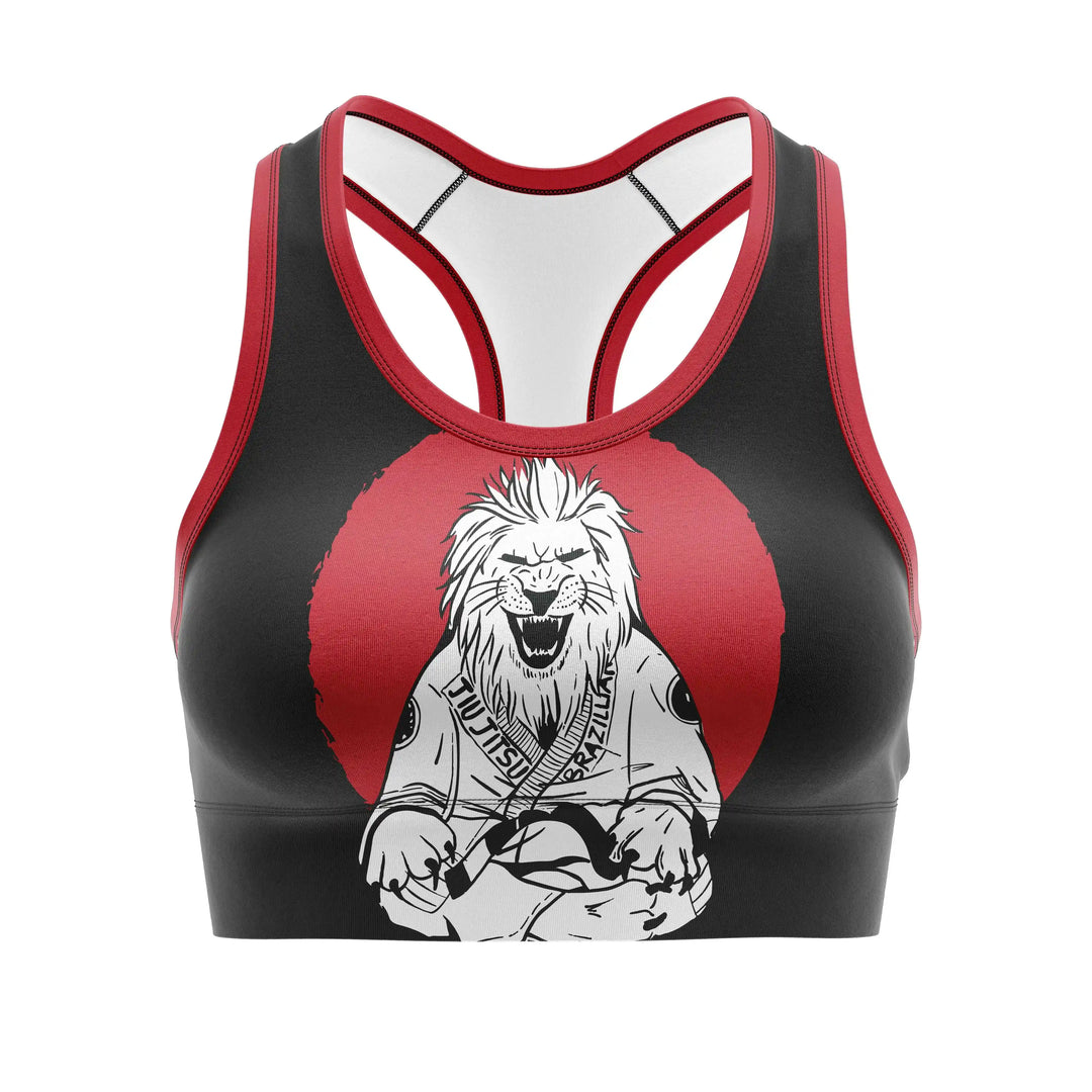 Lion Warrior Sports Bra front view | Combatra