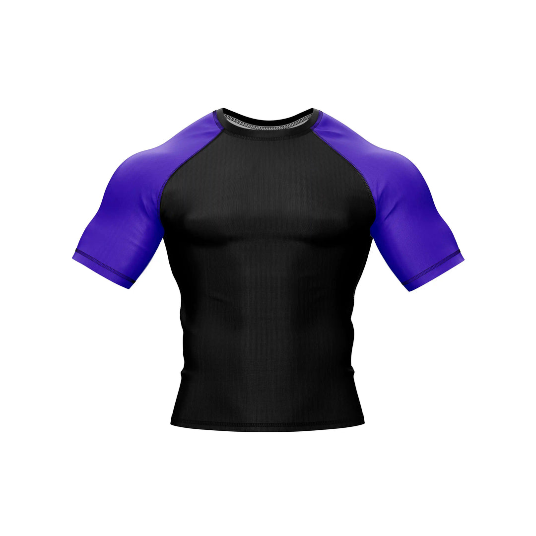 Black &amp; Purple BJJ Rashguard – UPF 50+ | Combatra