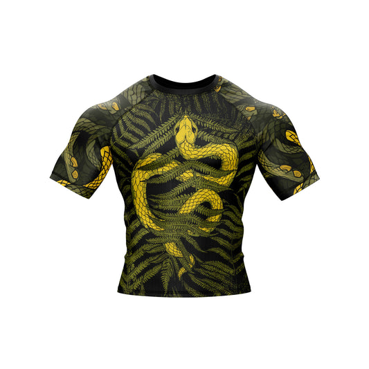 Abstract Snake Fury Compression Rash Guard