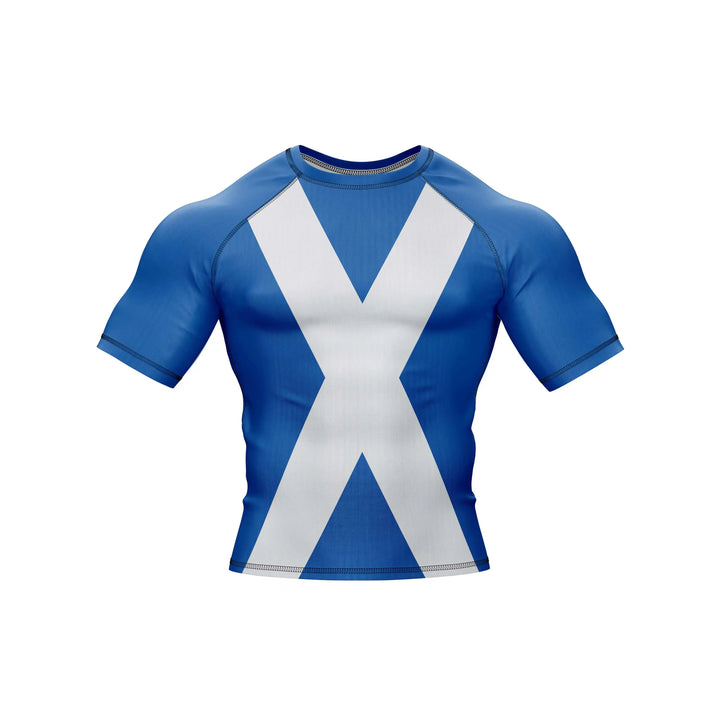 Combatra Scotland Flag Patriotic BJJ Rashguard – UPF 50+