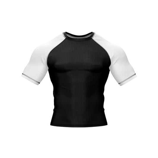 Black and White Compression Rash Guard