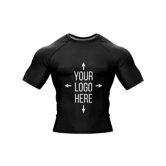 Customizable Black Compression  Rash Guard