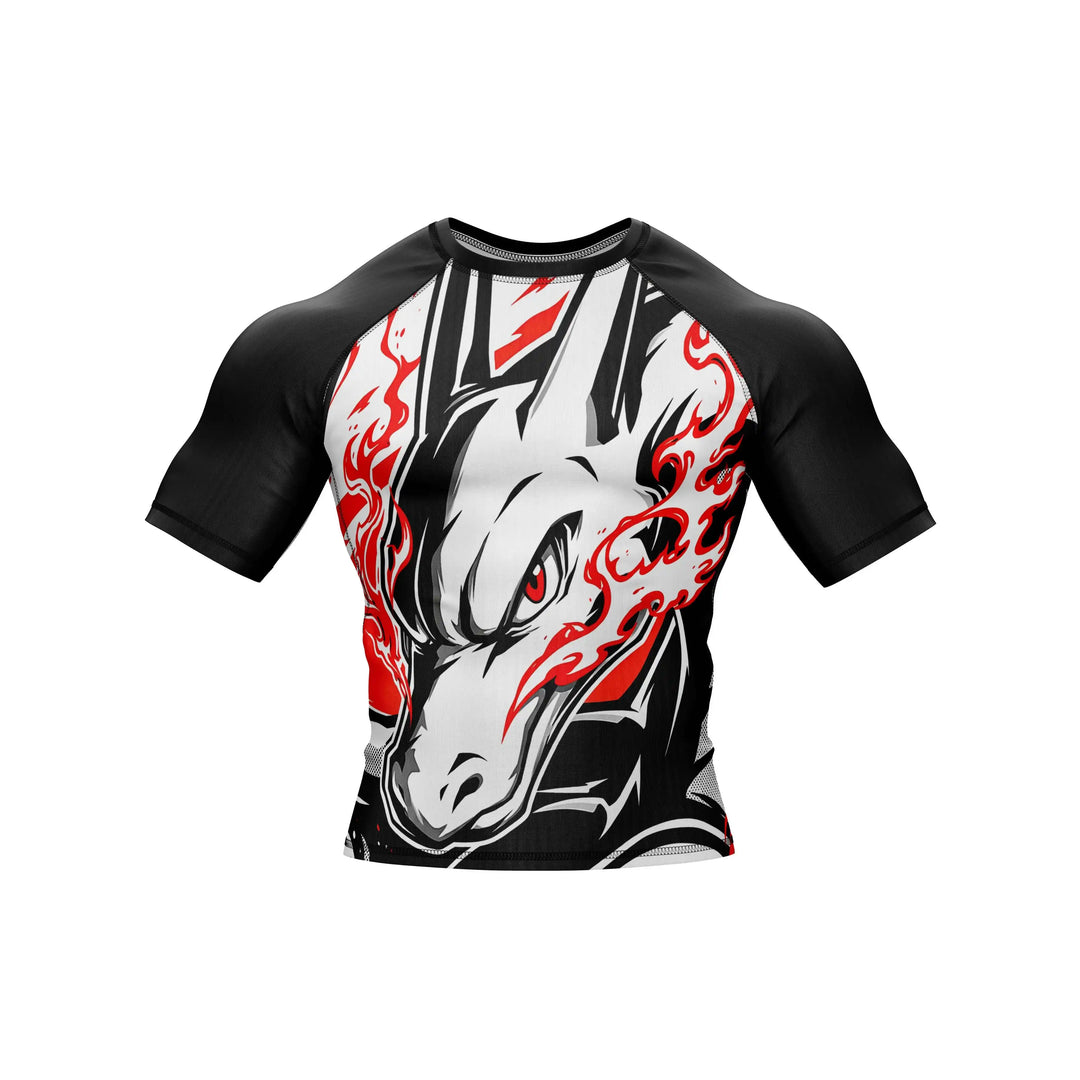 Combatra White Fierce Dragon BJJ Rashguard – UPF 50+