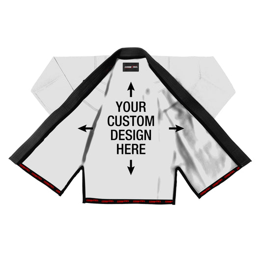 Custom Plain White with Custom Shirt Brazilian Jiu jitsu gi