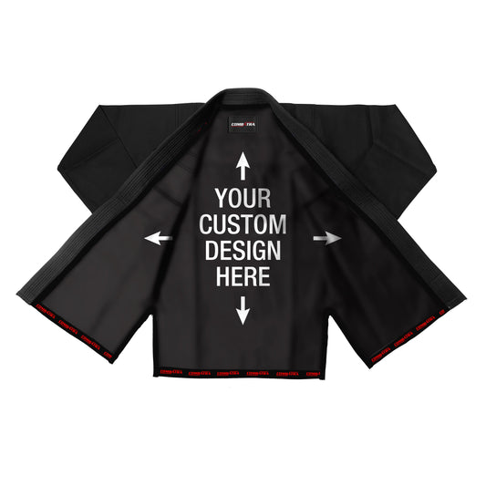 Custom Plain Black with Custom Shirt Brazilian Jiu JItsu gi