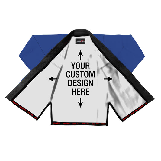Custom Blue with Custom Shirt and Black Pant Jiu JItsu gi