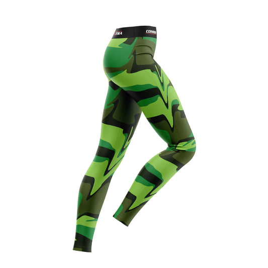 Green Battlefield Camo Compression spats for Women