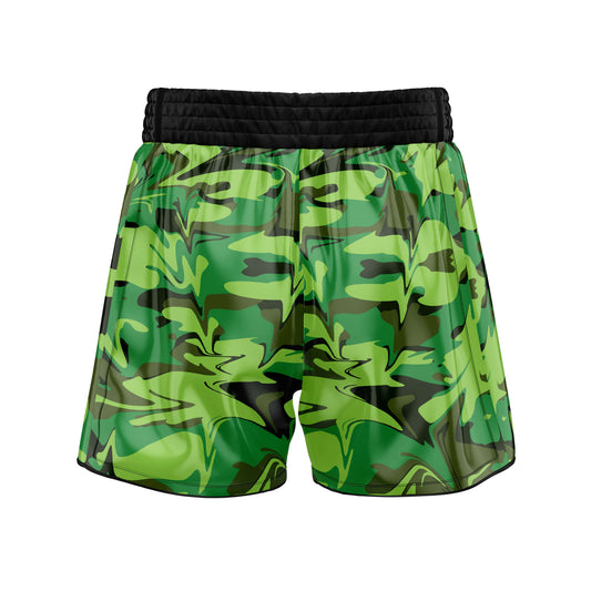 Green Camo Battle Field Muay Thai Shorts
