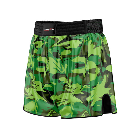 Green Camo Battle Field Muay Thai Shorts