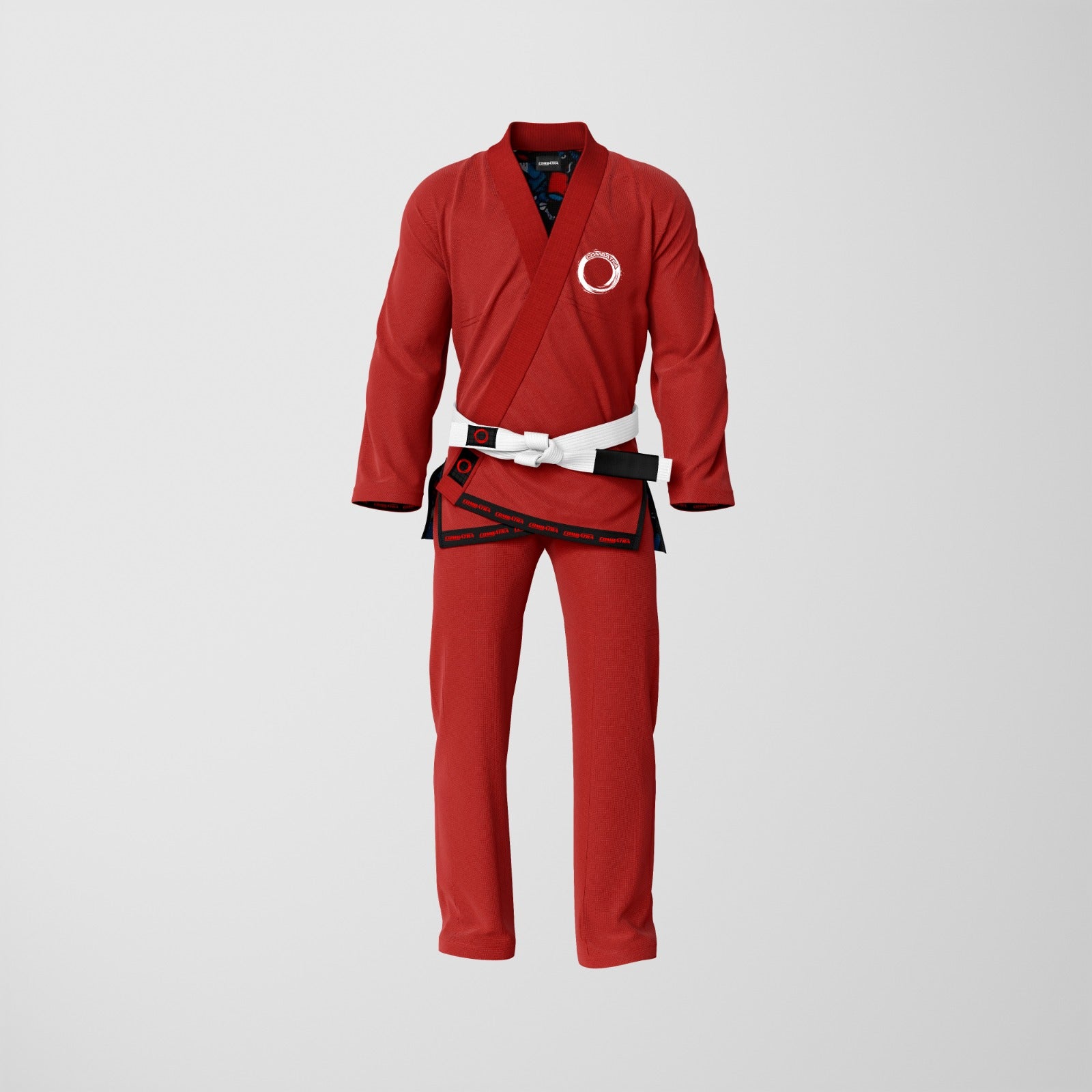 Premium Red Brazilian Jiu-Jitsu Gi with Unique Inner Design