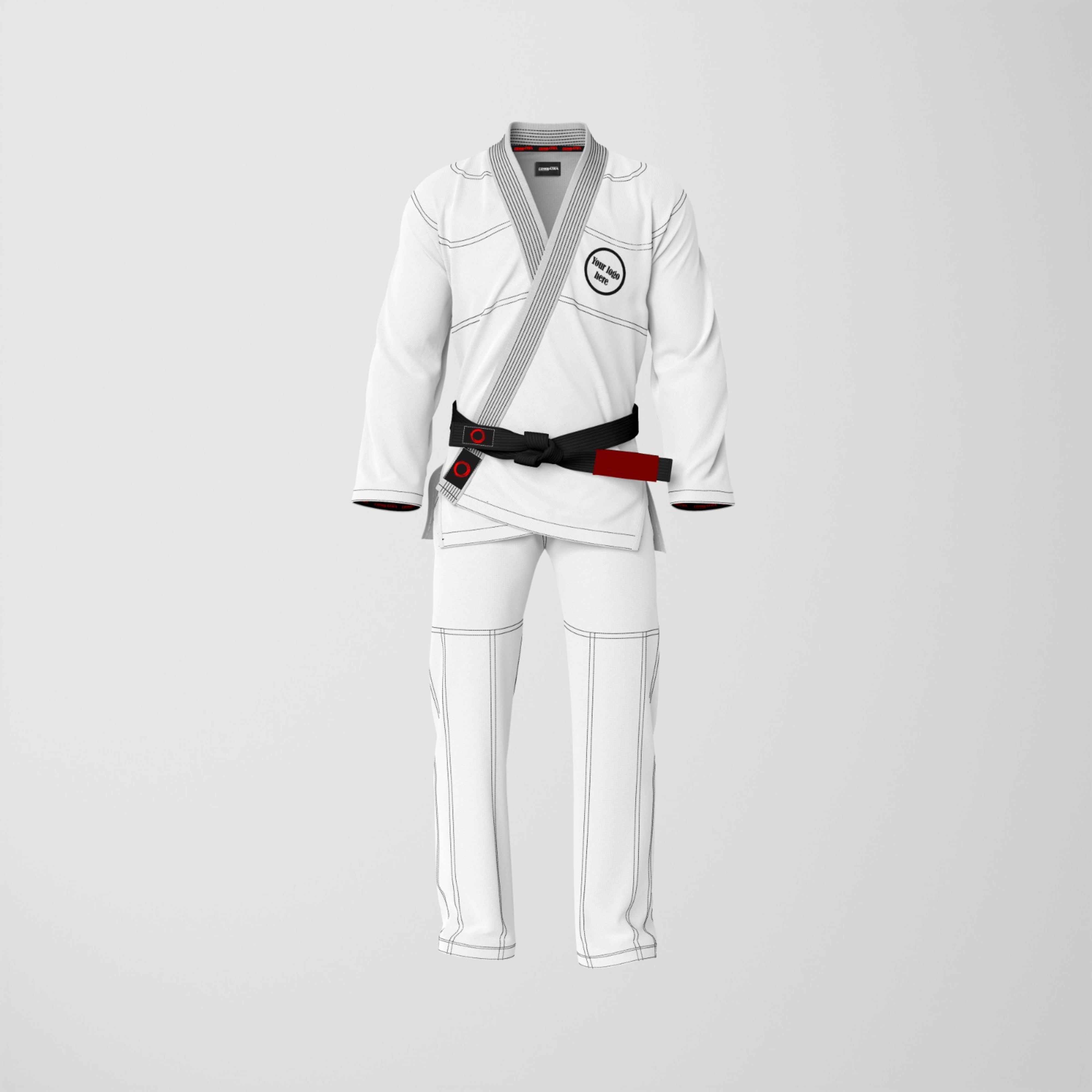 Custom White Brazilian Jiu Jitsu Gi