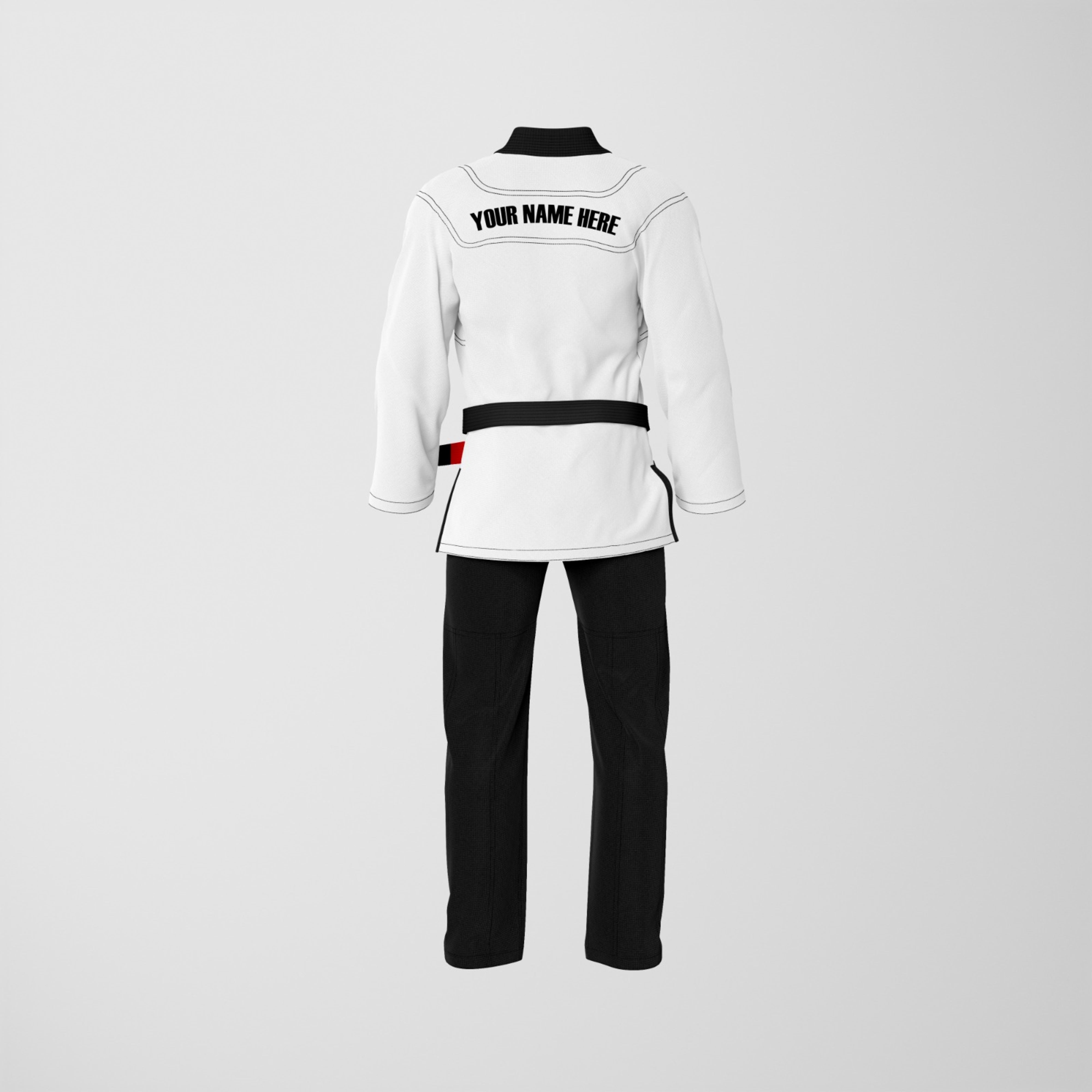 Custom white and black Brazilian Jiu Jitsu Gi