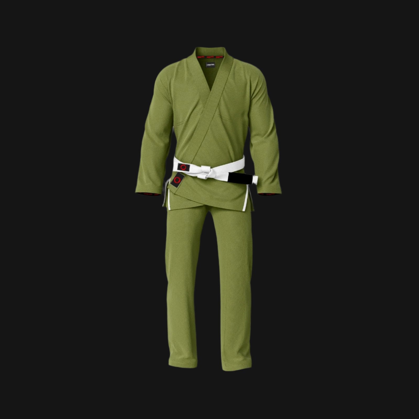 Olive Green Jiu-Jitsu Gi with Custom Accents