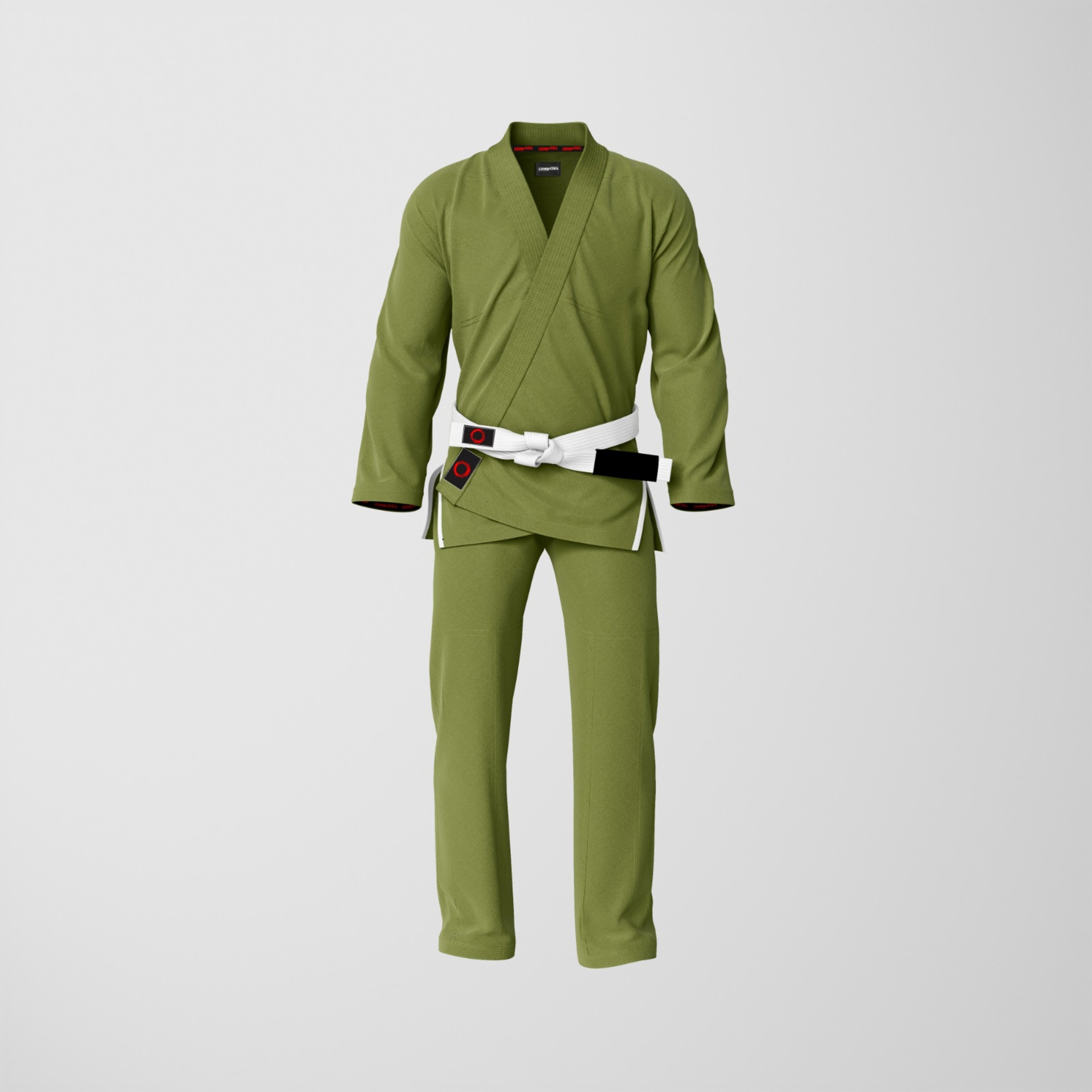 Olive Green Jiu-Jitsu Gi with Custom Accents