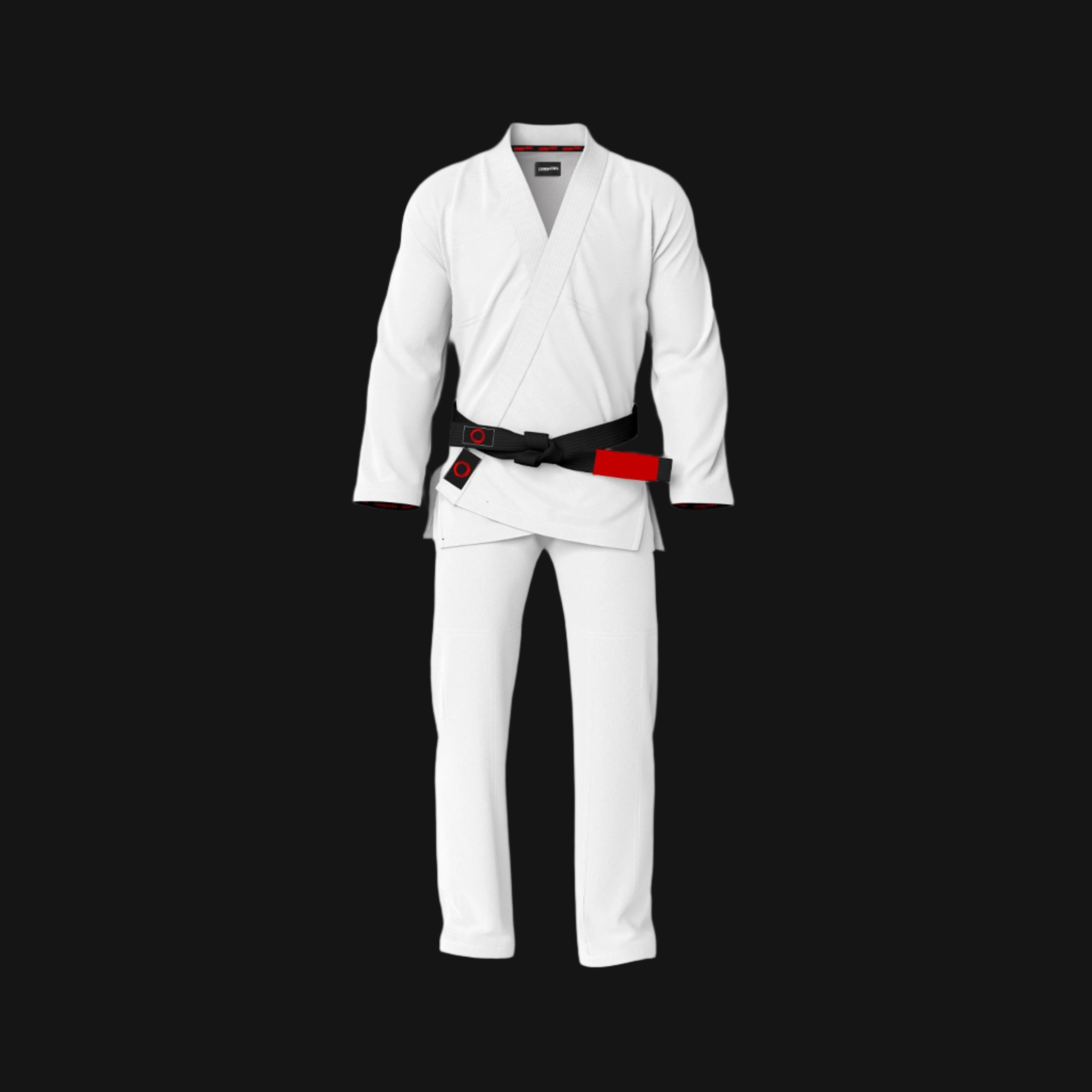 Basic White Jiu-Jitsu Gi with Custom Accents