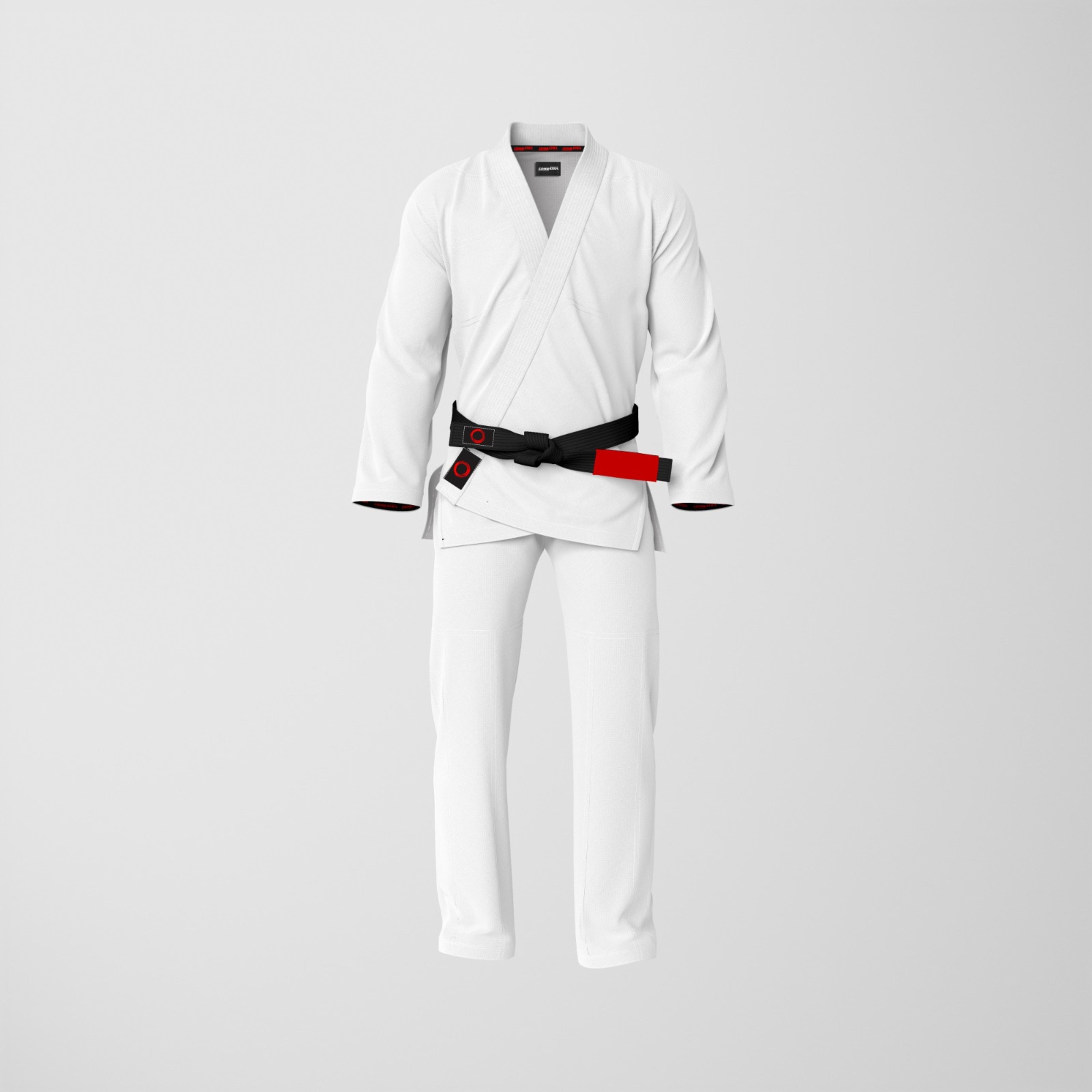 Basic White Jiu-Jitsu Gi with Custom Accents