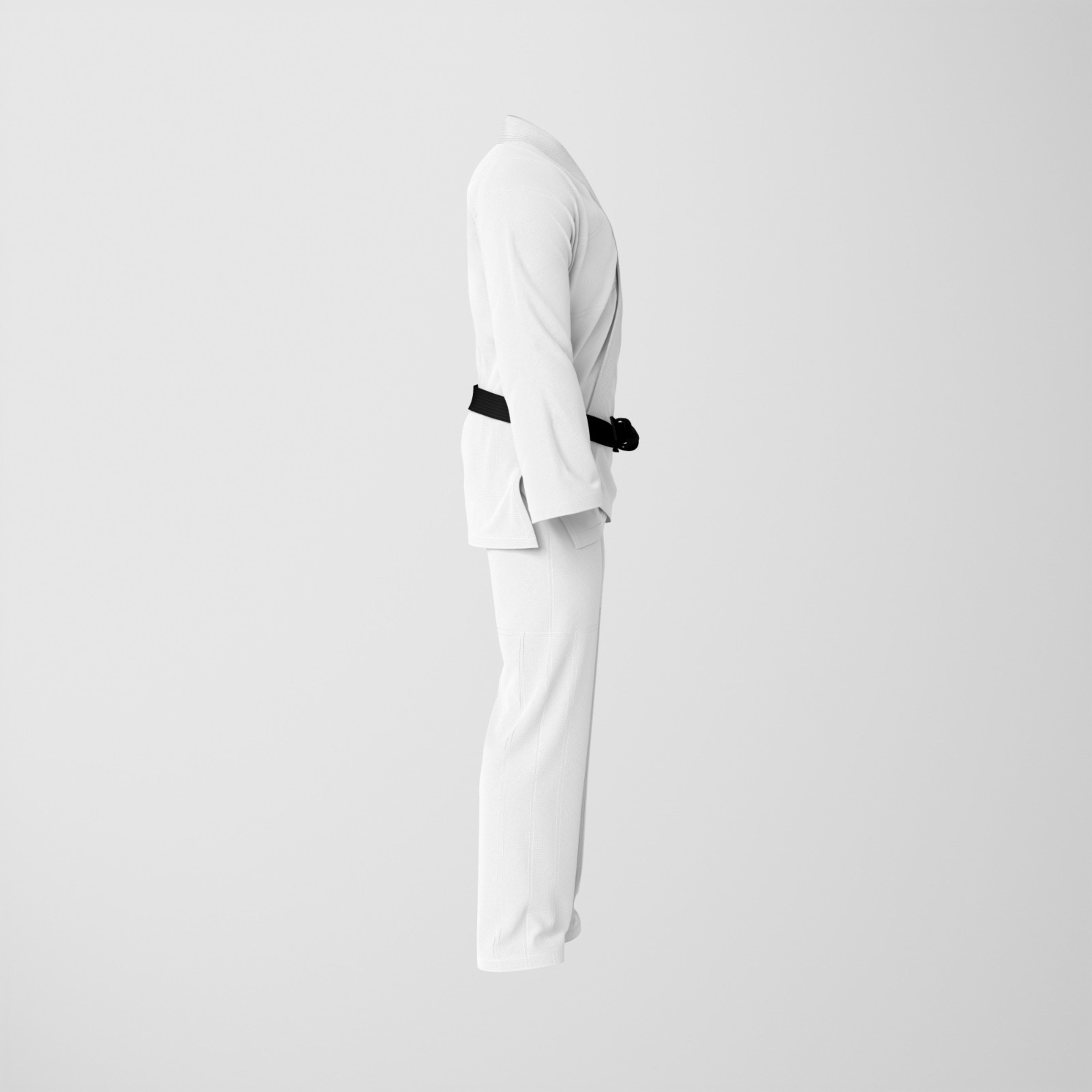 Basic White Jiu-Jitsu Gi with Custom Accents