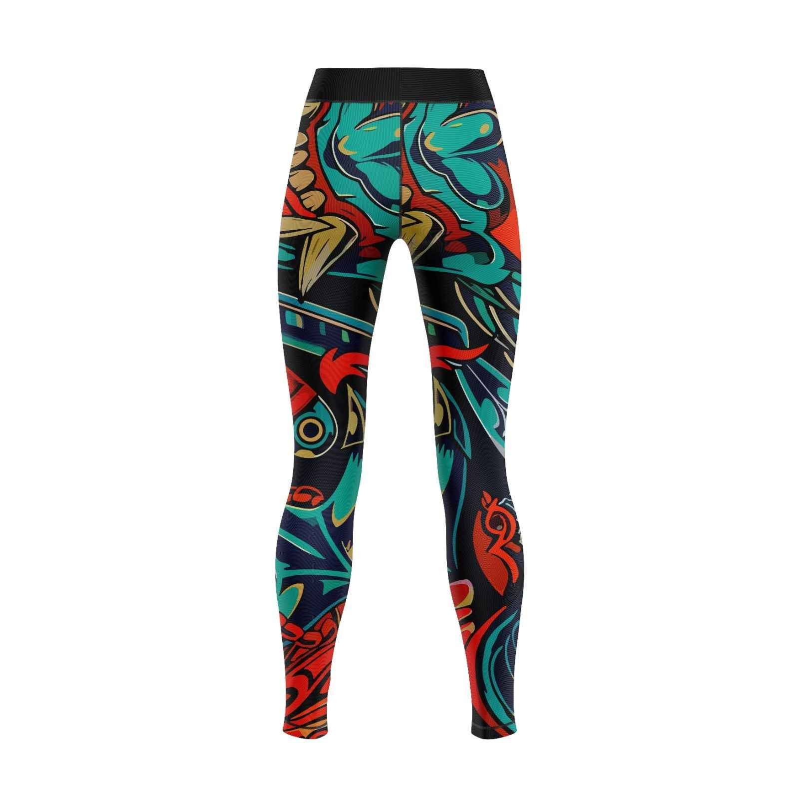 Demon Spirit Graphic Compression Pants