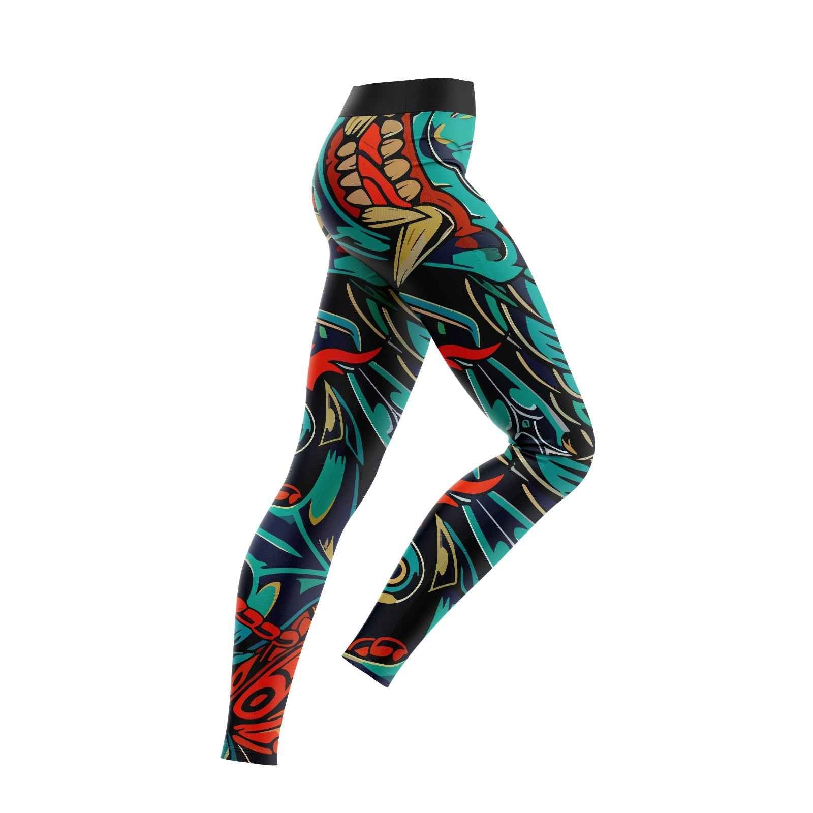 Demon Spirit Graphic Compression Pants
