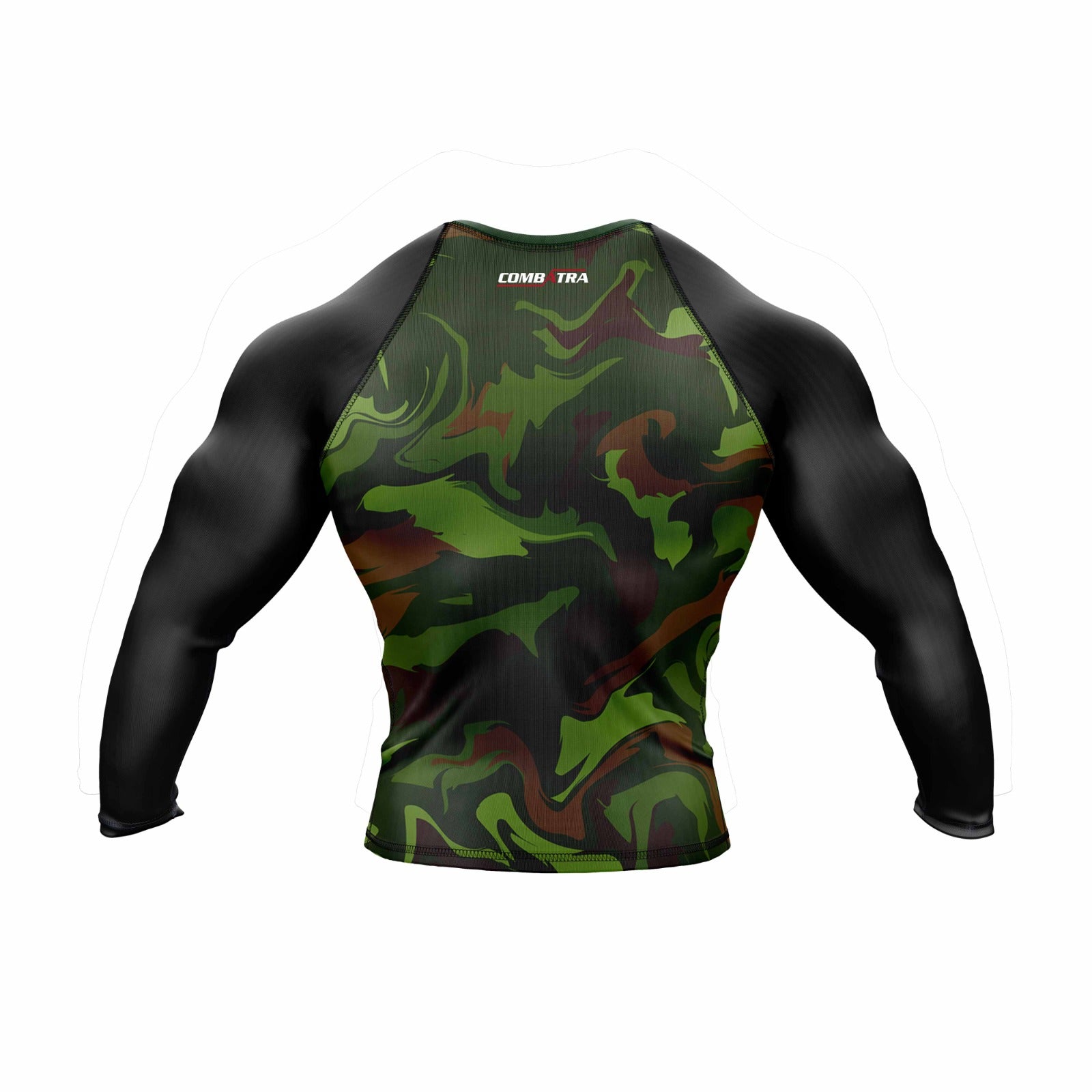 Green Classic Camo Compression Rash Guard For men