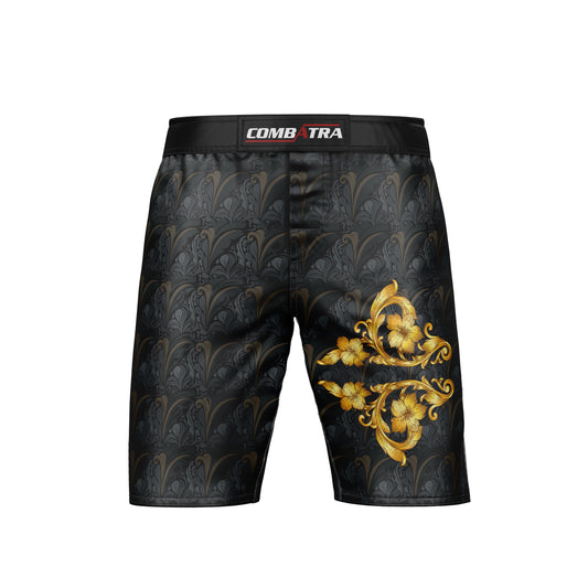 Golden Black Armor MMA Shorts