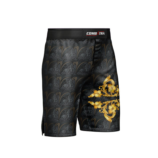 Golden Black Armor MMA Shorts