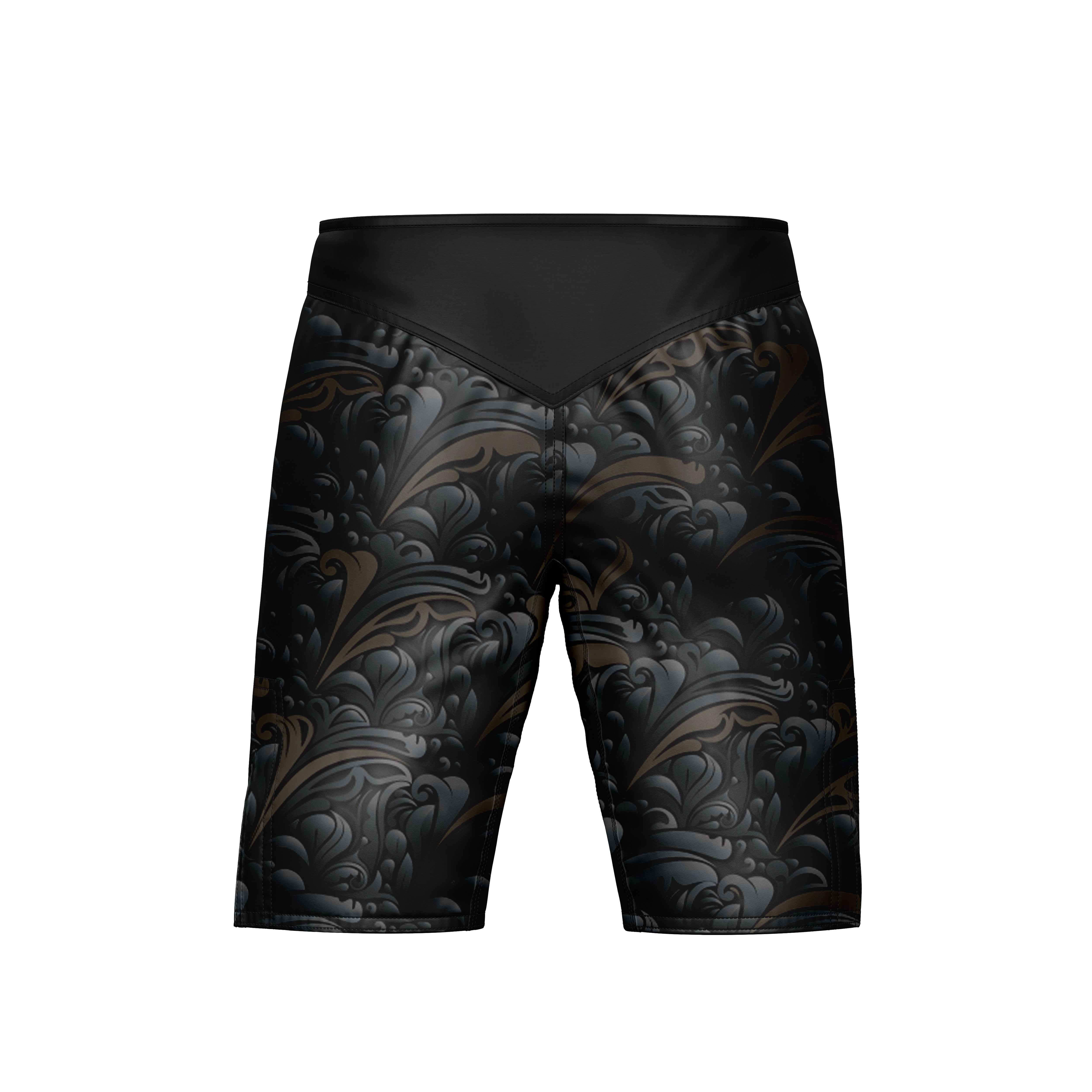 Golden Black Armor MMA Shorts