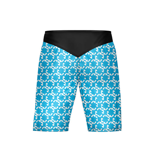 Abstract  Sky Blue MMA Shorts - Combatra