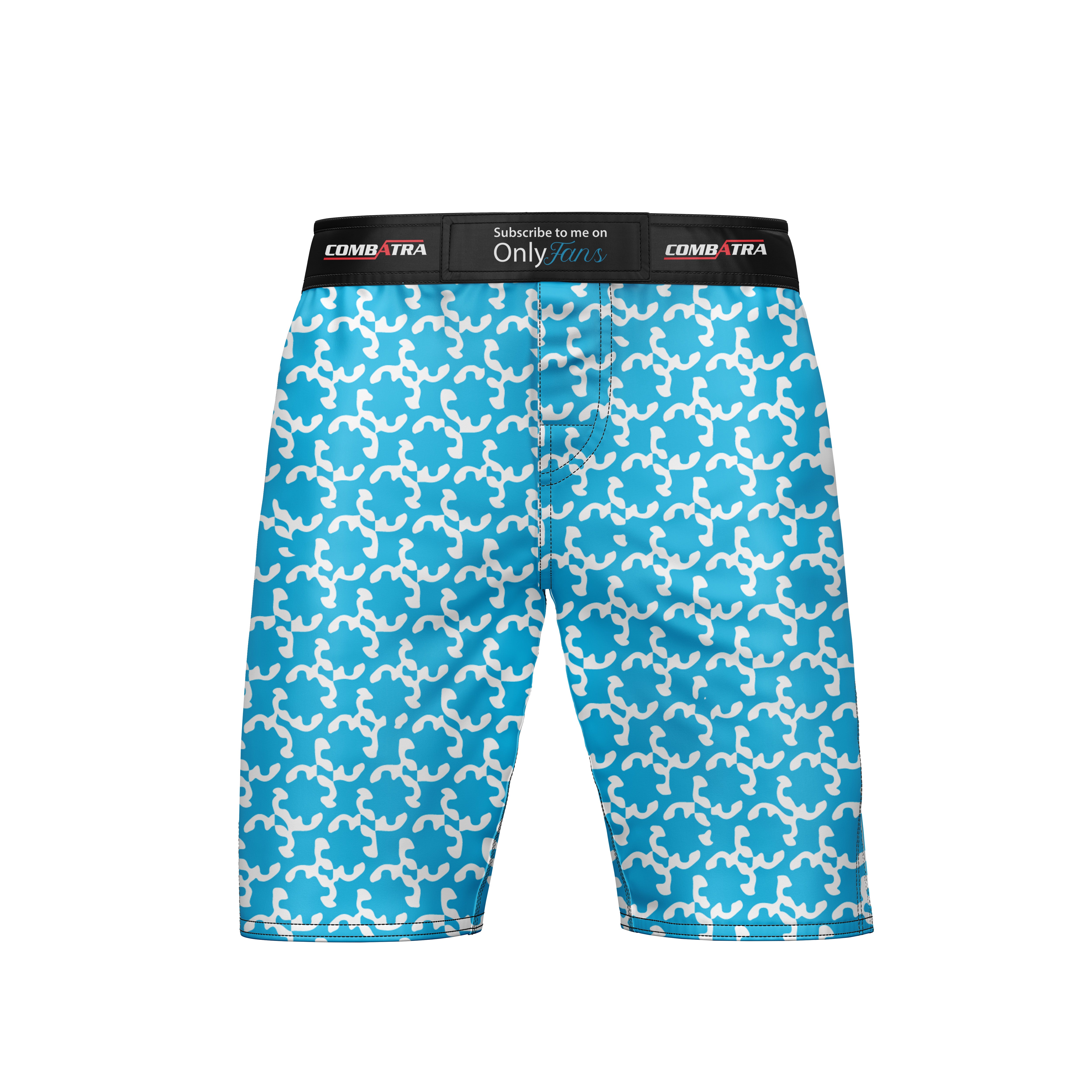 Abstract  Sky Blue MMA Shorts