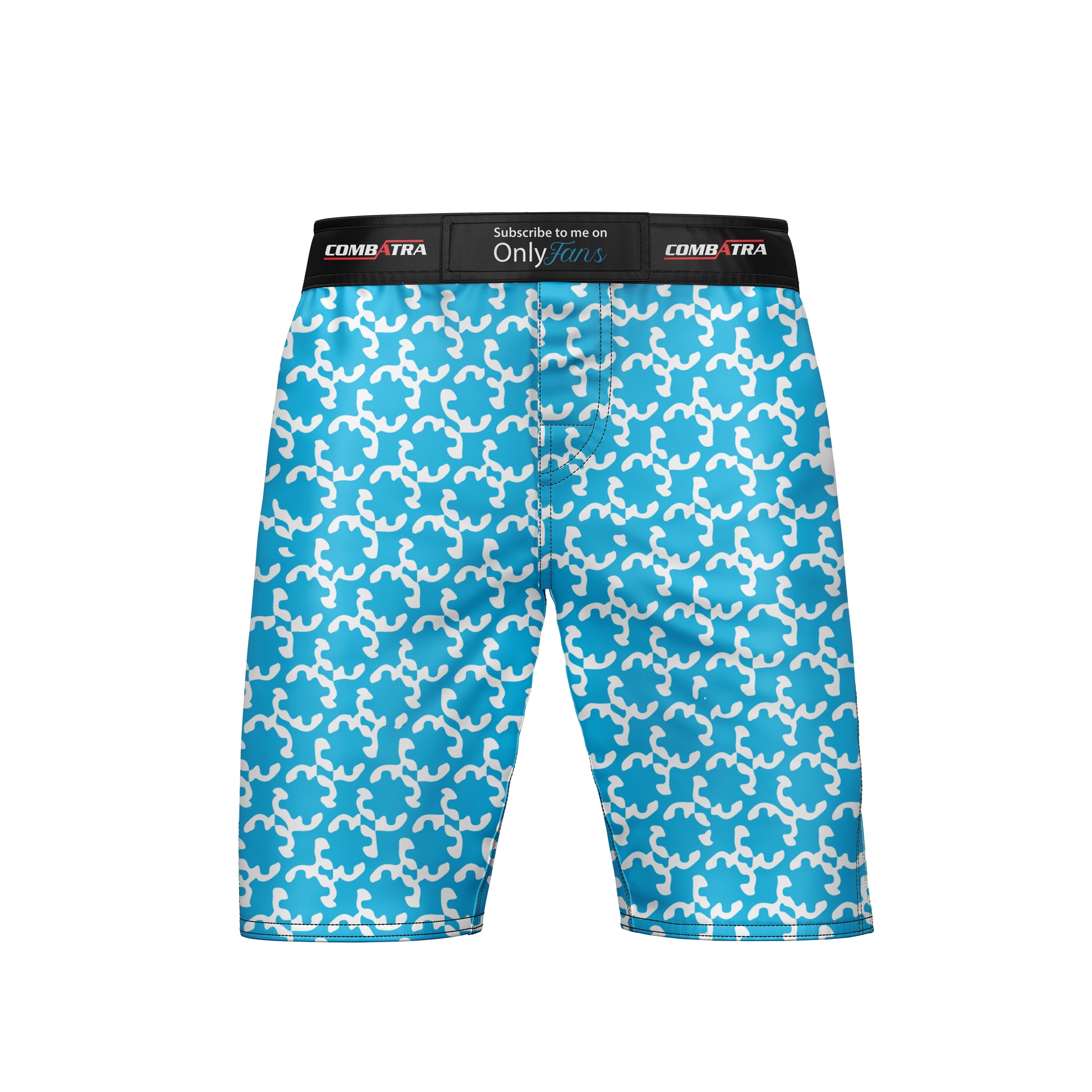 Abstract  Sky Blue MMA Shorts - Combatra
