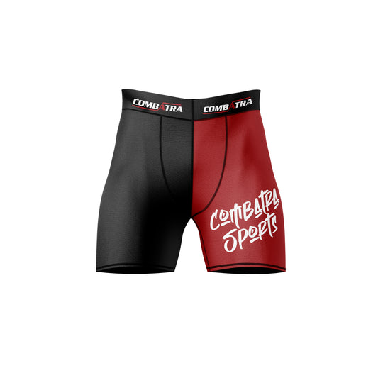 Combatra Sports Red & Black Compression Shorts