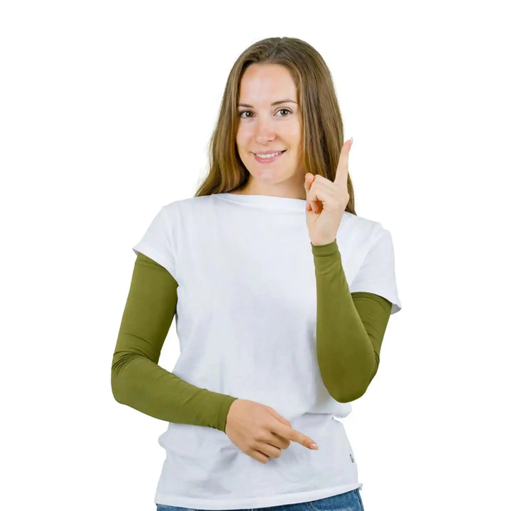 Combatra Camping Olive Green Arm Sleeves – UPF 50+