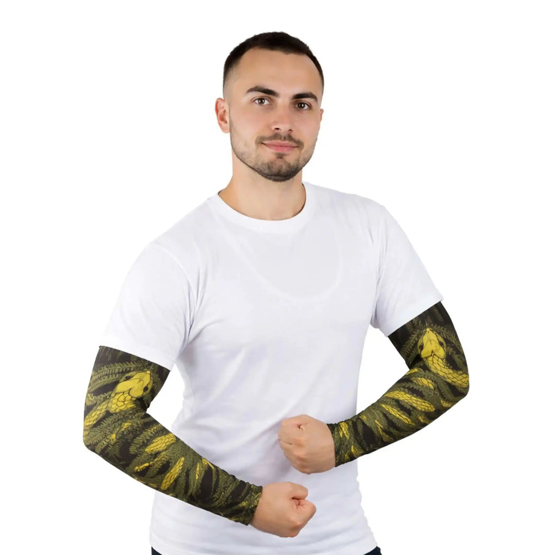 Combatra Abstract Snake Fury Compression Arm Sleeves – UPF 50+