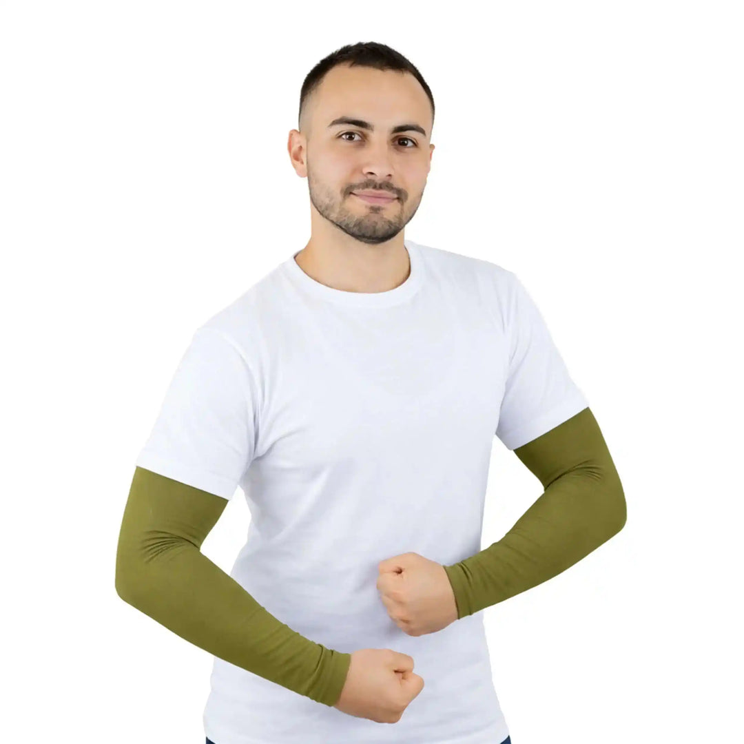 Combatra Camping Olive Green Arm Sleeves – UPF 50+