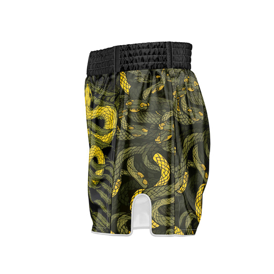 Abstract Snake Fury Muay Thai Shorts
