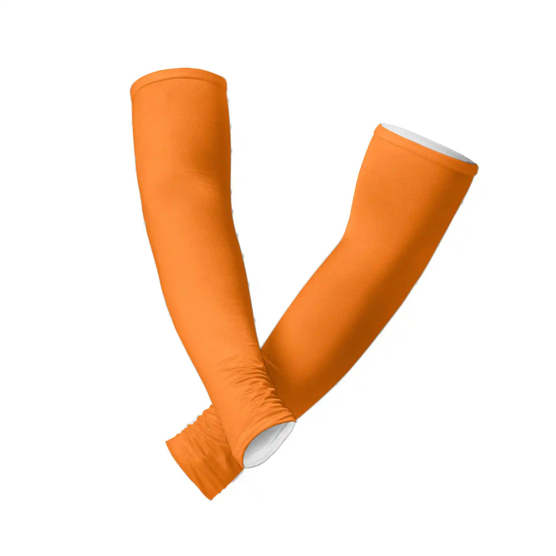 Orange Compression Arm Sleeves – UPF 50+ | Combatra
