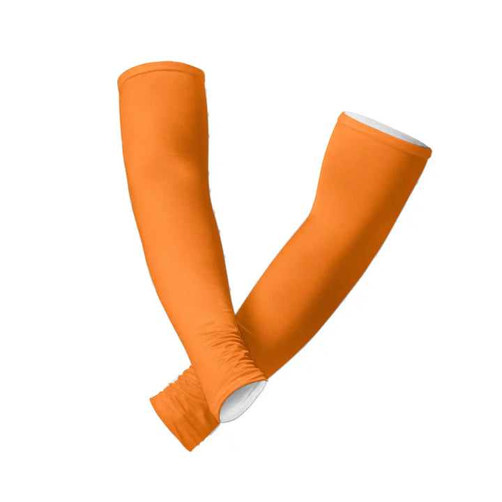 Orange Compression Arm Sleeves – UPF 50+ | Combatra
