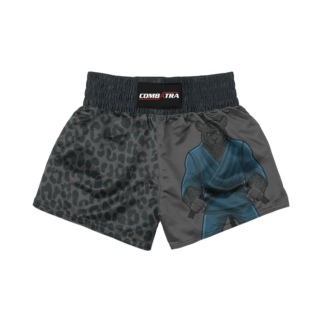 Panther Flow Strike Muay Thai Shorts front view | Combatra